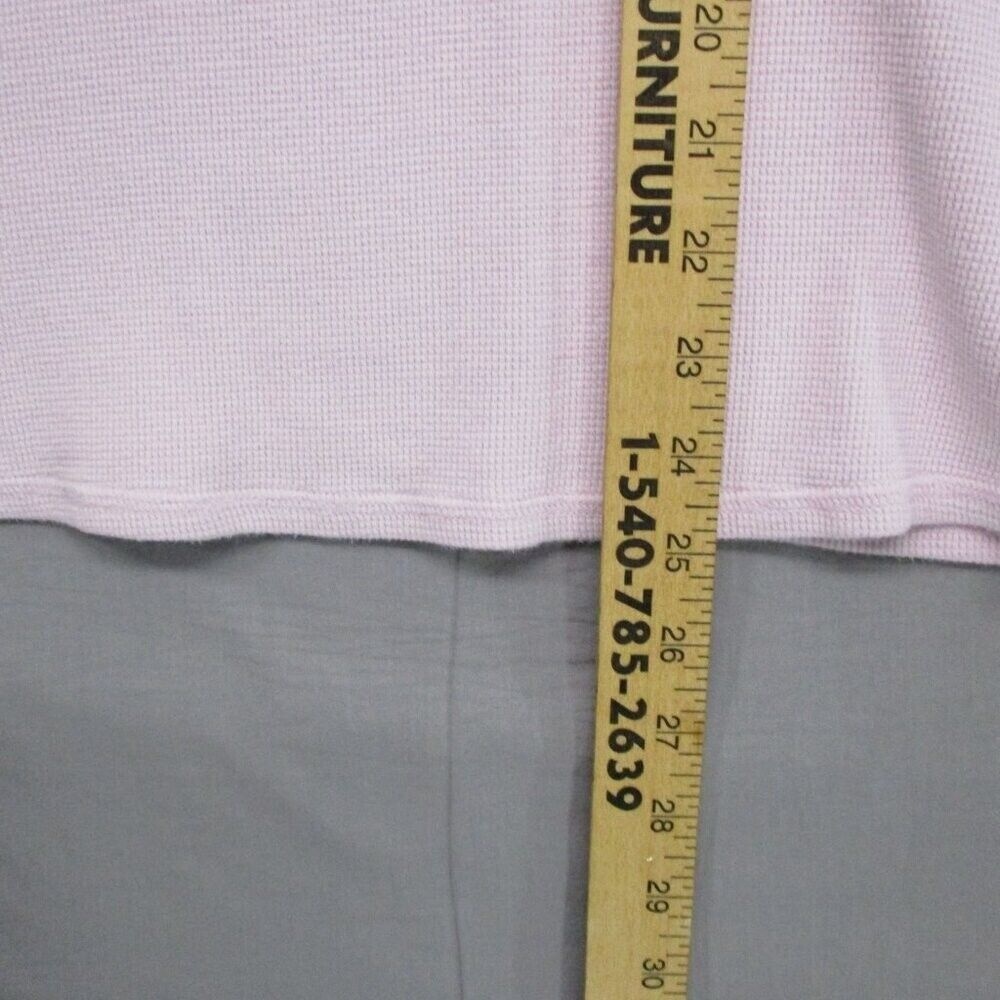 Victoria's Secret Waffle Knit Logo Front Long Sleeve Pink Women Size | L - Picture 5 of 7